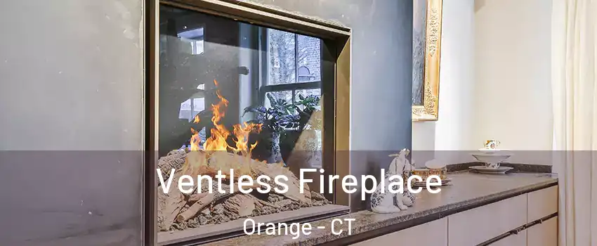  Ventless Fireplace Orange - CT